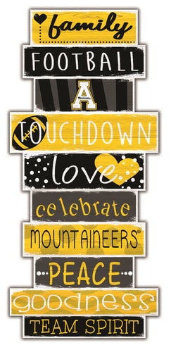 Appalachian State Mountaineers Celebrations Stack Wood Sign -24