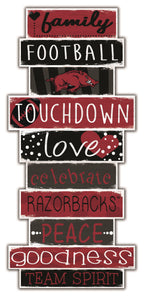 Arkansas Razorbacks Celebrations Stack Wood Sign -24"