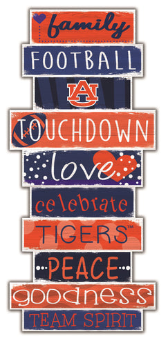 Auburn Tigers Celebrations Stack Wood Sign -24