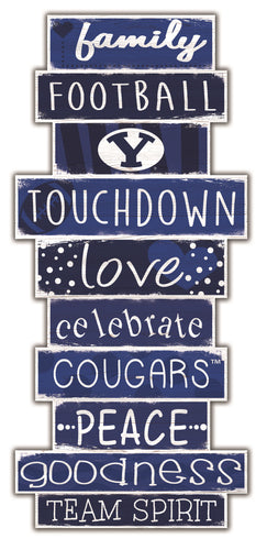 BYU Cougars Celebrations Stack Wood Sign -24