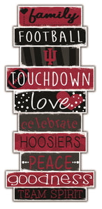 Indiana Hooisiers Celebrations Stack Wood Sign -24"