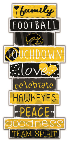 Iowa Hawkeyes Celebrations Stack Wood Sign -24