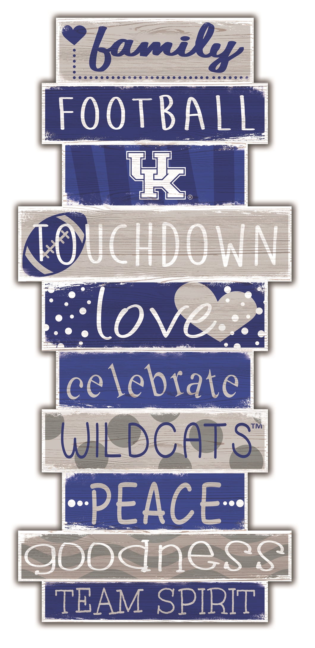 Kentucky Wildcats Celebrations Stack Wood Sign -24