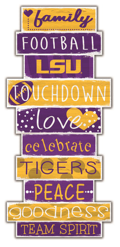 LSU Tigers Celebrations Stack Wood Sign -24