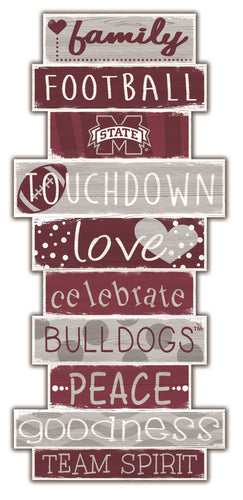 Mississippi State Bulldogs Celebrations Stack Wood Sign -24