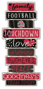 Ohio State Buckeyes Celebrations Stack Wood Sign -24"