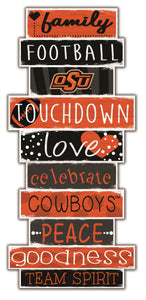Oklahoma State Cowboys Celebrations Stack Wood Sign -24"