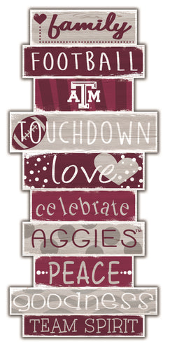 Texas A&M Aggies Celebrations Stack Wood Sign -24