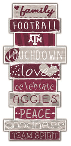 Texas A&M Aggies Celebrations Stack Wood Sign -24"