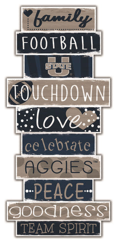 Utah State Aggies Celebrations Stack Wood Sign -24