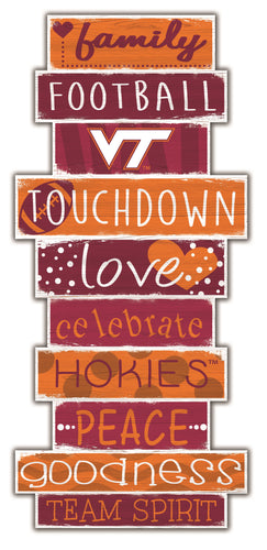 Virginia Tech Hokies Celebrations Stack Wood Sign -24
