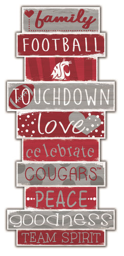 Washington State Cougars Celebrations Stack Wood Sign -24
