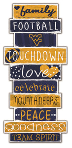 West Virginia Mountaineers Celebrations Stack Wood Sign -24"