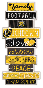 Wichita State Shockers Celebrations Stack Wood Sign -24"