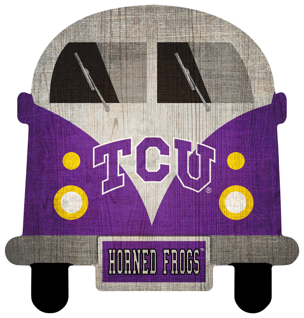 TCU  Horned Frogs Team Bus Sign