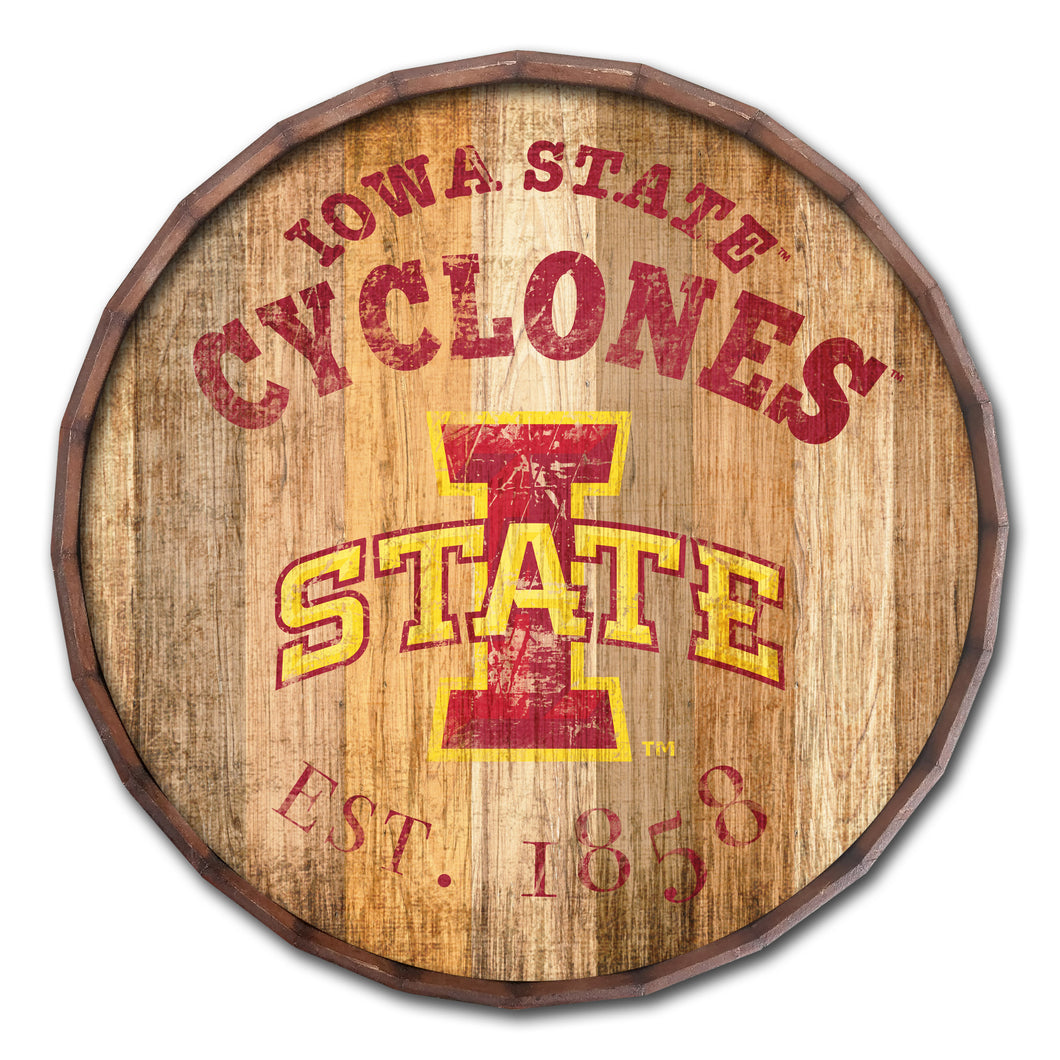 Iowa State Cyclones Established Date Barrel Top -16