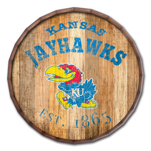 Kansas Jayhawks Established Date Barrel Top -16"