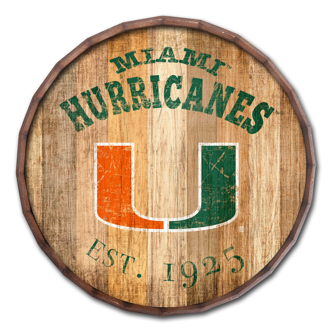Miami Hurricanes Established Date Barrel Top