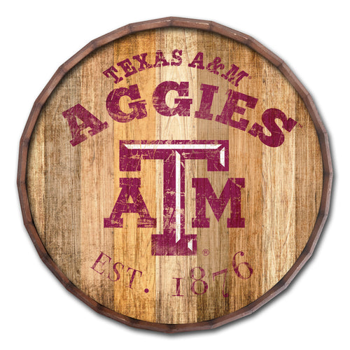 Texas A&M Aggies Established Date Barrel Top -16
