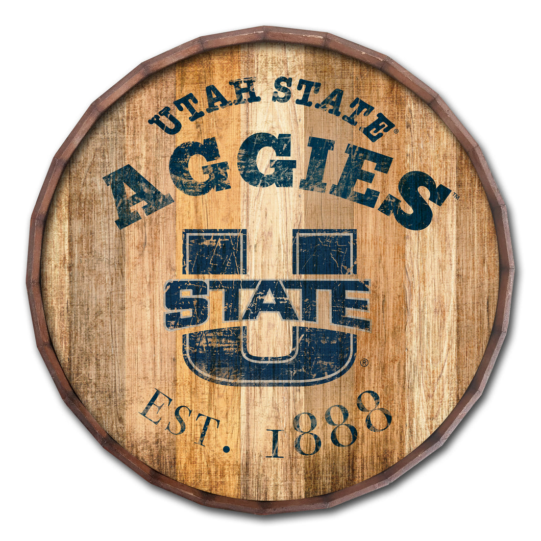 Utah State Aggies Established Date Barrel Top