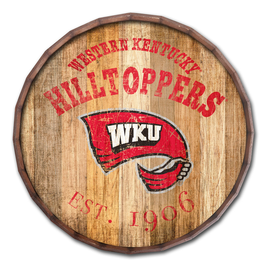 Western Kentucky Hilltoppers Established Date Barrel Top -24