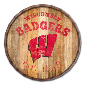 Wisconsin Badgers Established Date Barrel Top -24"