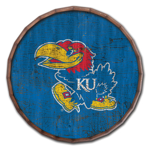 Kansas Jayhawks Cracked Color Barrel Top -16