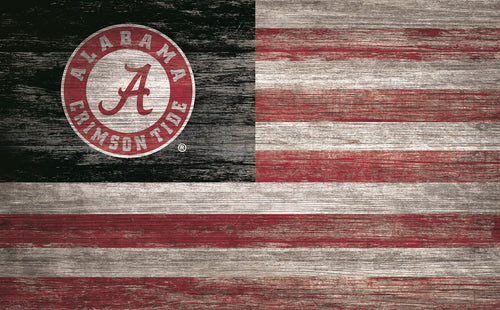Alabama Crimson Tide Distressed Flag Sign - 11