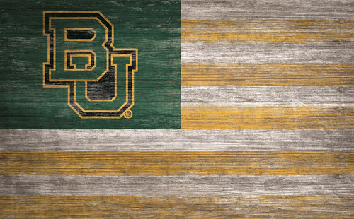 Baylor Bears Distressed Flag Sign - 11