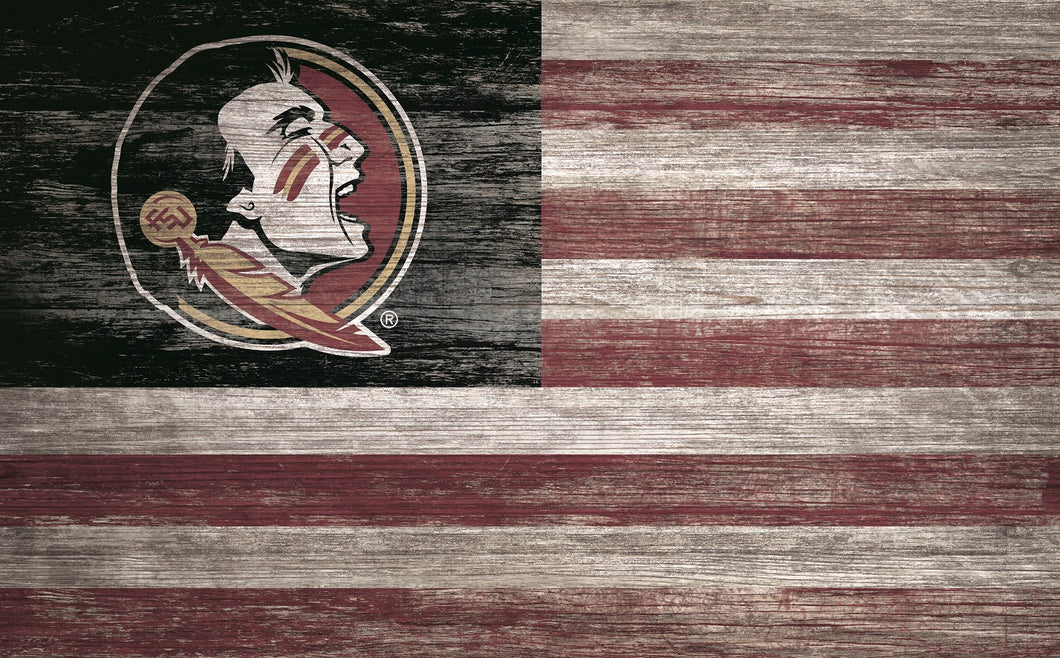 Florida State Seminoles Distressed Flag Sign - 11