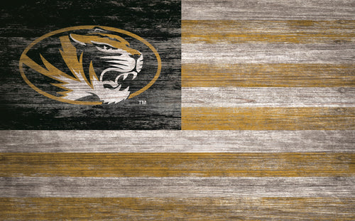 Missouri Tigers Distressed Flag Sign - 11
