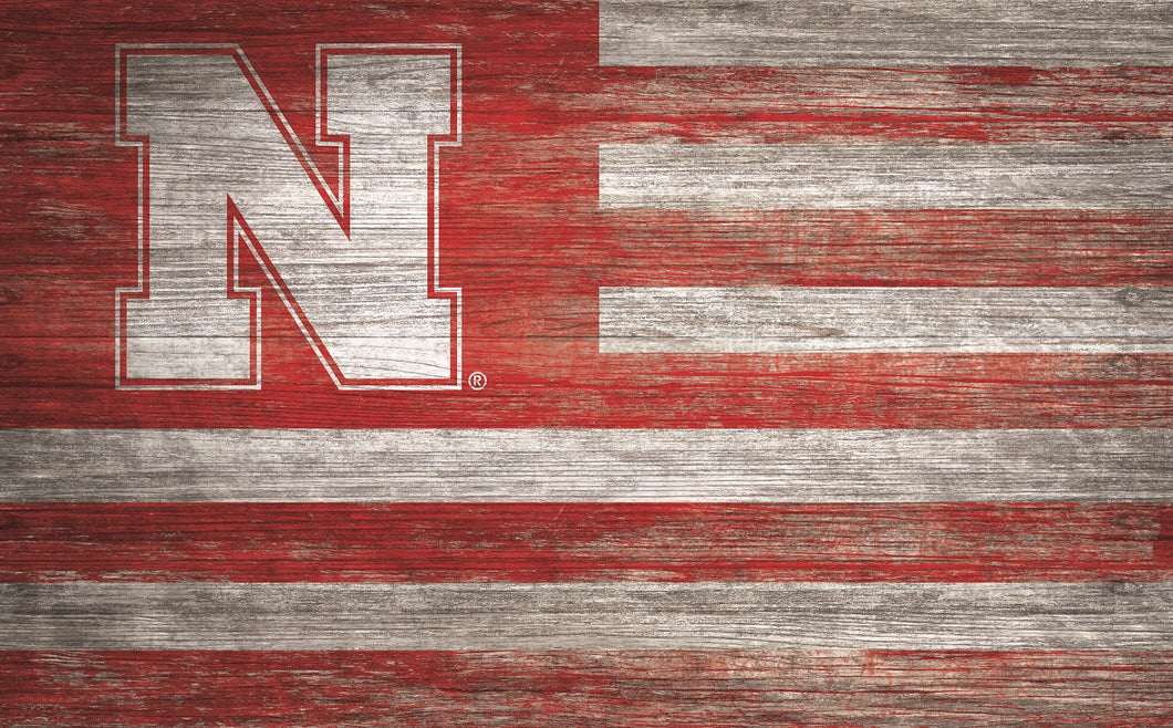 Nebraska Cornhuskers Distressed Flag Sign - 11
