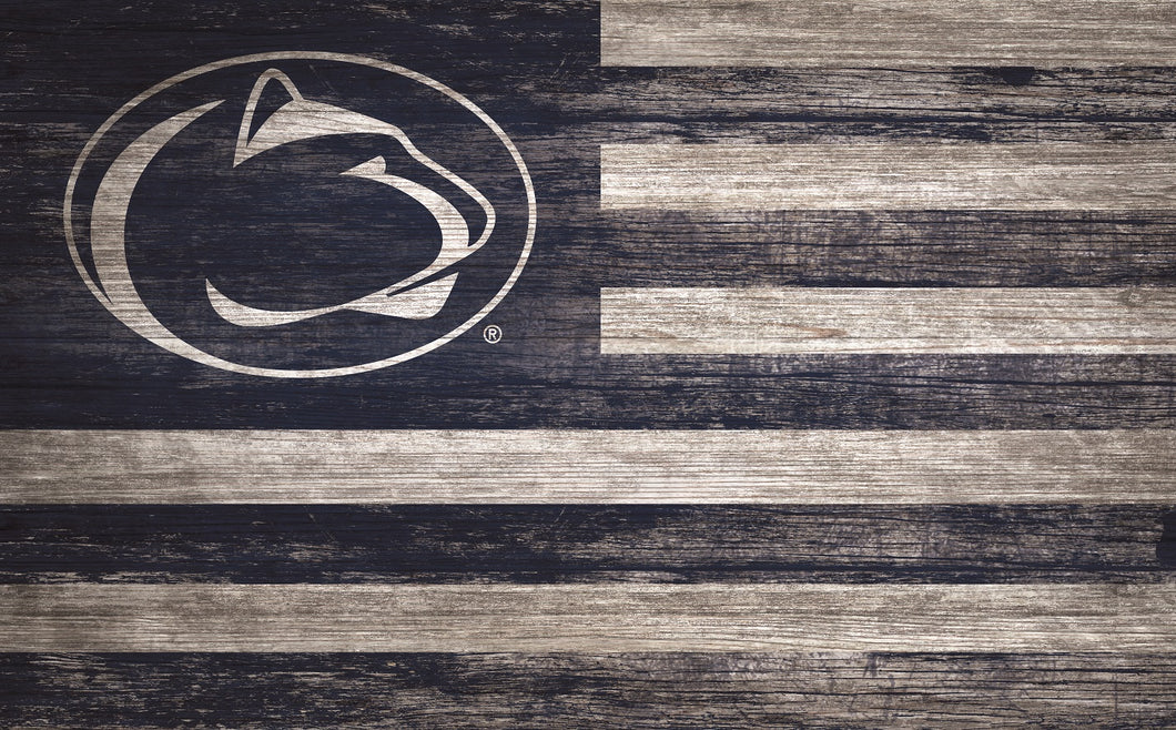 Penn State Nittany Lions Distressed Flag Sign - 11