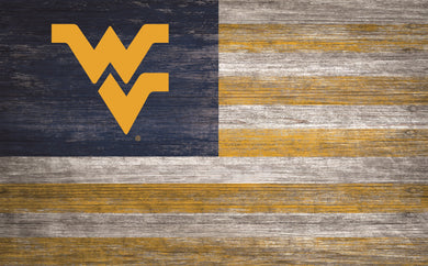 West Virginia Mountaineers Distressed Flag Sign - 11