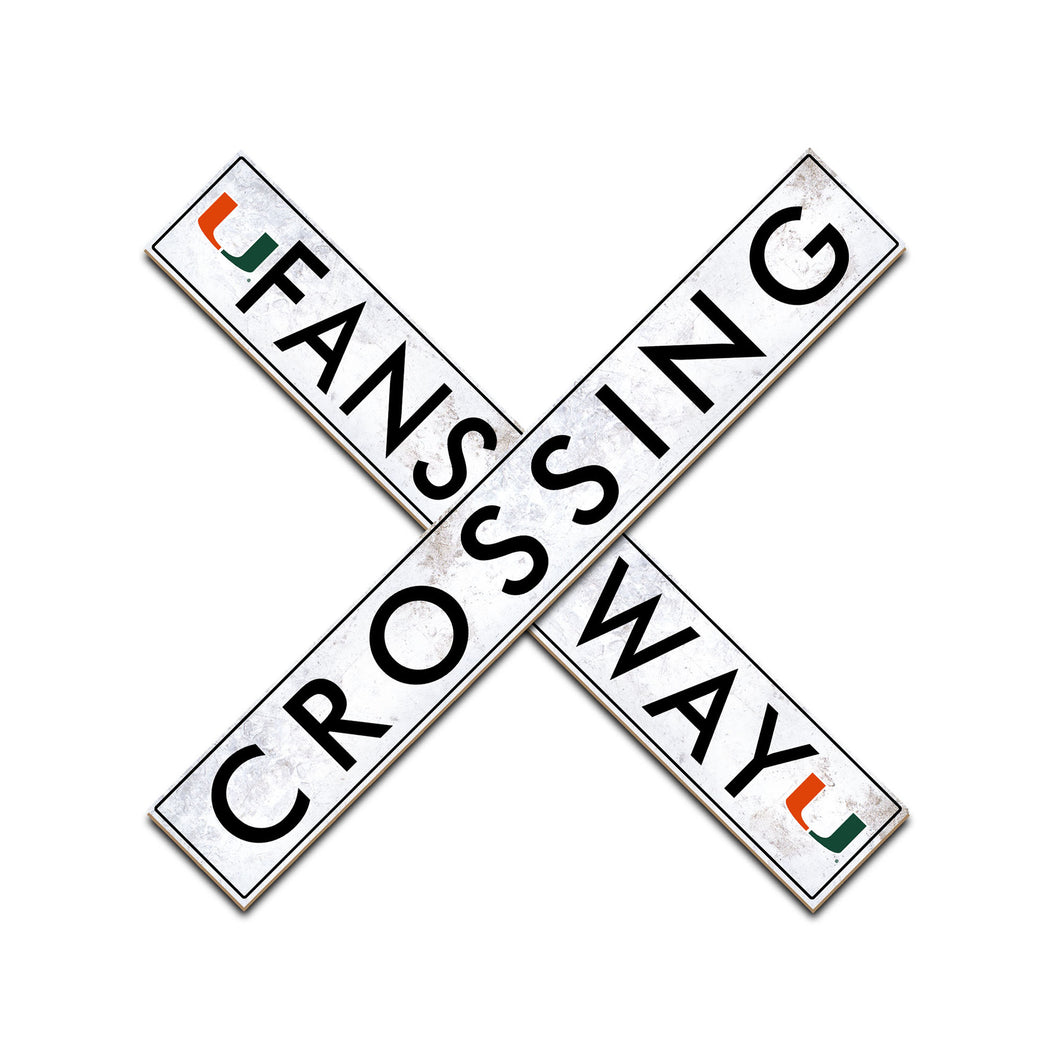 Miami Hurricanes Fans Way Crossing Wall Art - 24