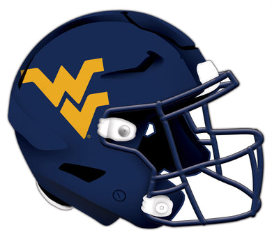 West Virginia Mountaineers Authentic Helmet Wood Cutout