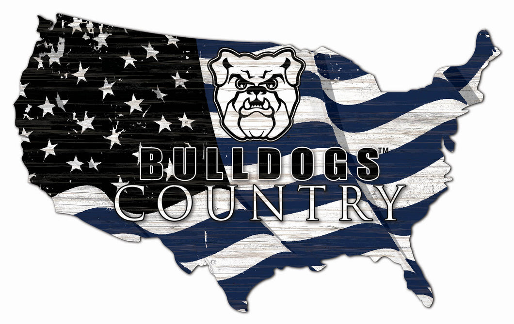 Butler Bulldogs USA Shape Flag Cutout