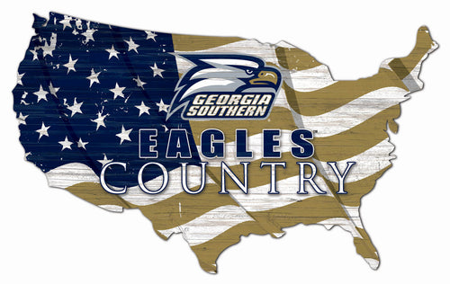 Georgia Southern Eagles USA Shape Flag Cutout
