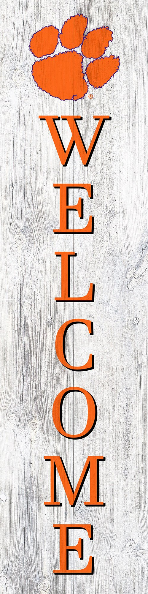 Clemson Tigers Door Leaner Welcome Sign - 6