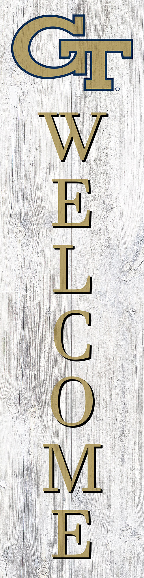 Georgia Tech Yellow Jackets Door Leaner Welcome Sign - 12