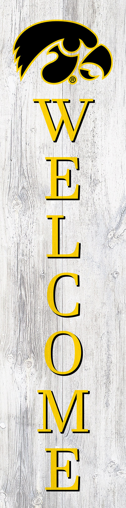 Iowa Hawkeyes Door Leaner Welcome Sign - 12