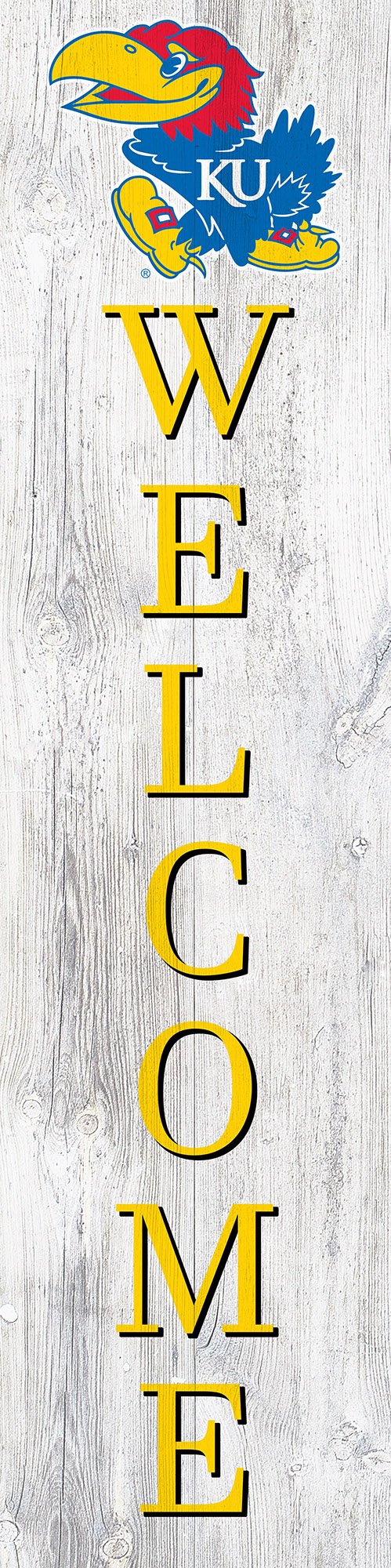 Kansas Jayhawks Door Leaner Welcome Sign - 6