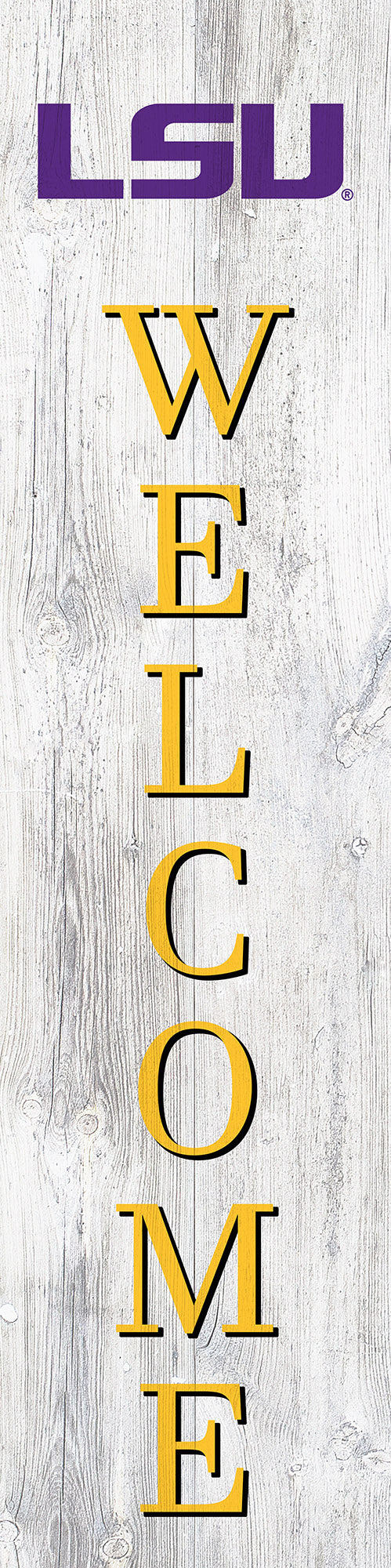 LSU Tigers Door Leaner Welcome Sign - 12