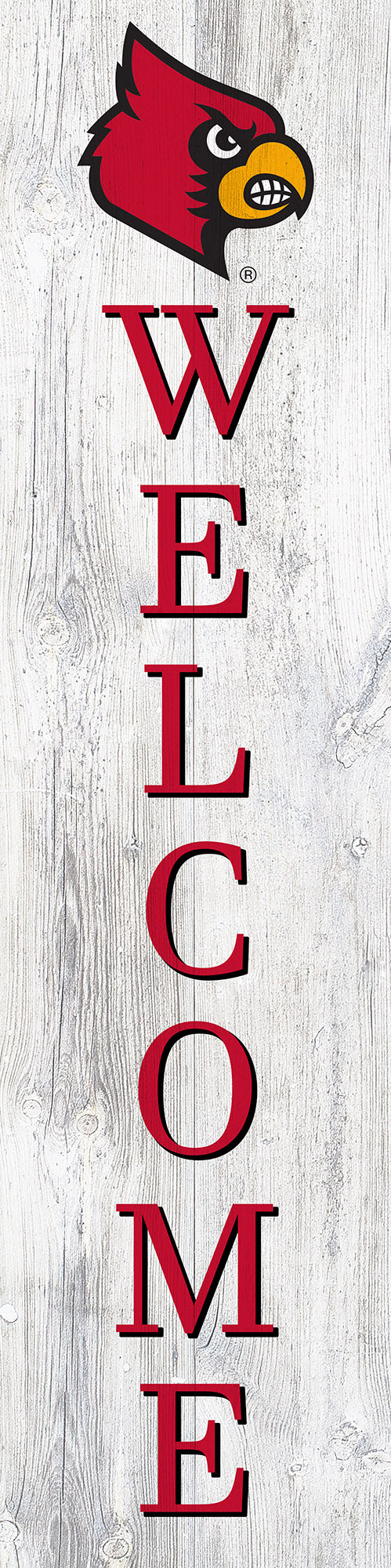 Louisville Cardinals Door Leaner Welcome Sign - 12