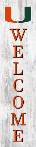 Miami Hurricanes Door Leaner Welcome Sign - 6