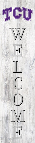 TCU Horned Frogs Door Leaner Welcome Sign - 12