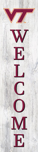 Virginia Tech Hokies Door Leaner Welcome Sign - 12