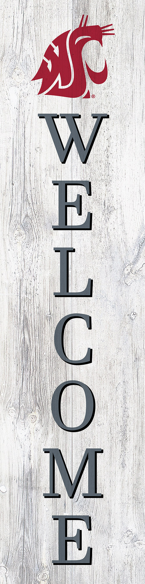 Washington State Cougars Door Leaner Welcome Sign - 12