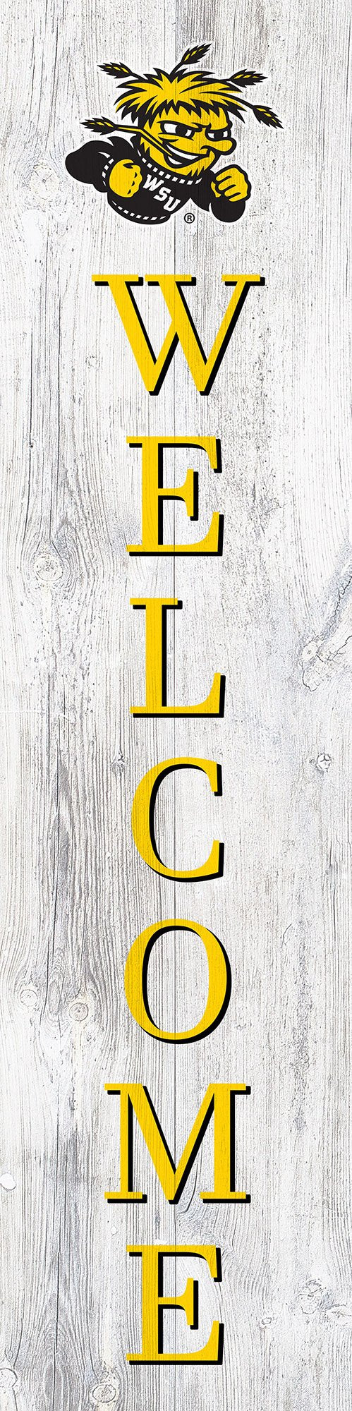 Wichita State Shockers Door Leaner Welcome Sign - 6