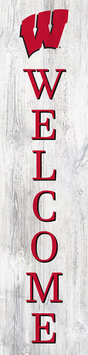 Wisconsin Badgers Door Leaner Welcome Sign - 12